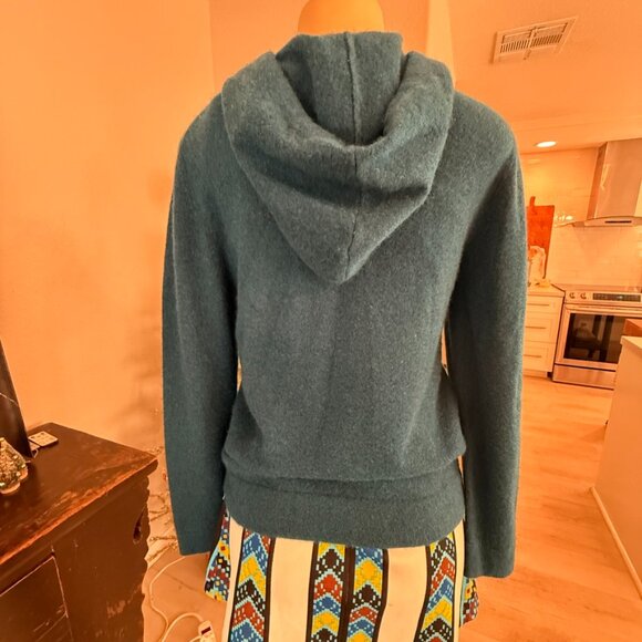 NAADAM Hooded Cashmere Sweater in a beautiful royal blue in color - Picture 4 of 5